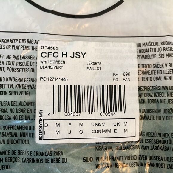 Adidas Celtic FC Home Jersey 2021/2022 GT4565 Mens Green/White Size Medium NWT - Picture 6 of 6